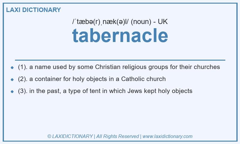 Definition tabernacle in British English