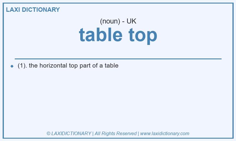 Definition table top in British English
