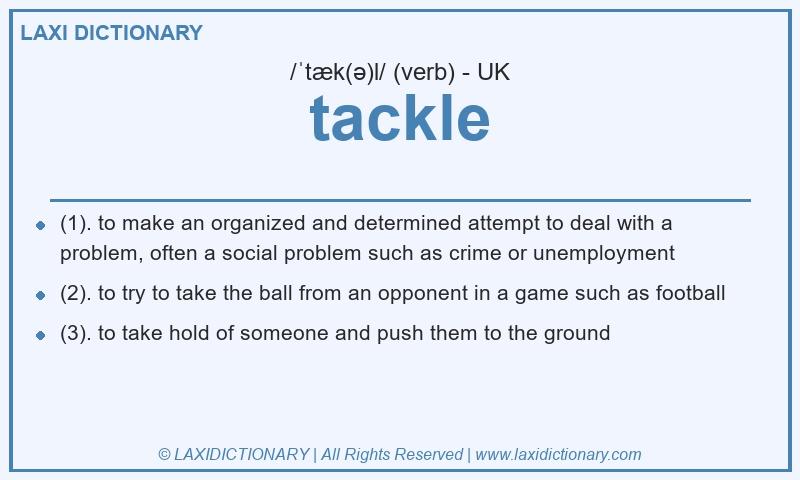 Definition tackle in British English