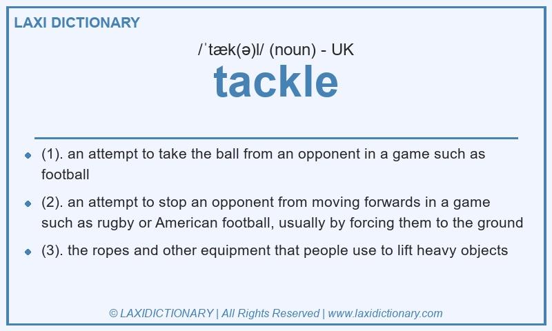Definition tackle in British English