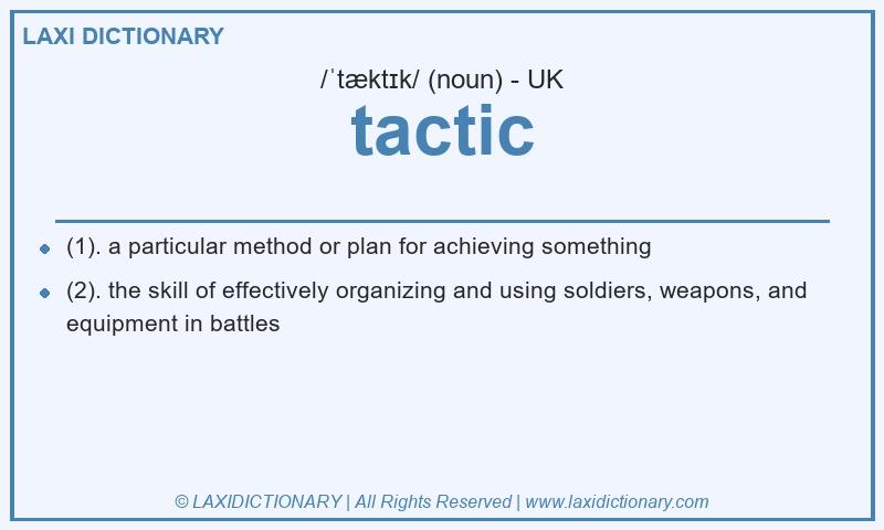 Definition tactic in British English
