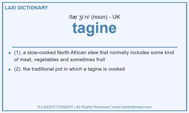 Definition tagine in British English