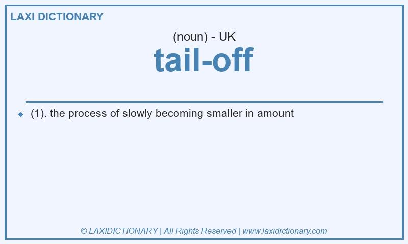 Definition tail-off in British English