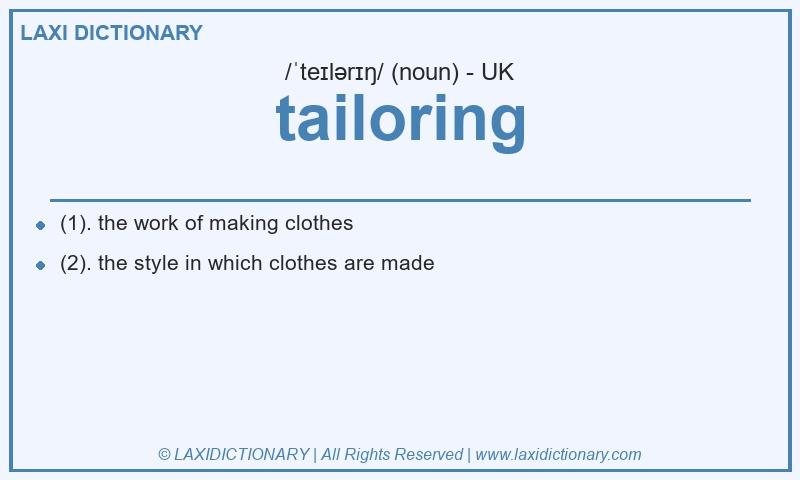 Definition tailoring in British English
