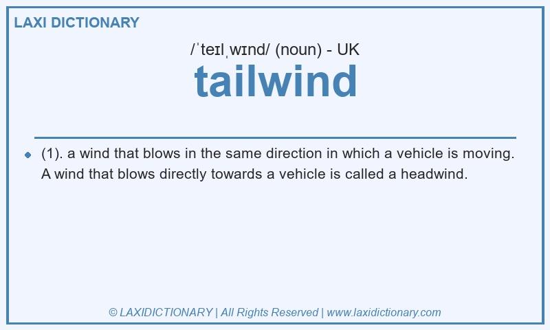 Definition tailwind in British English