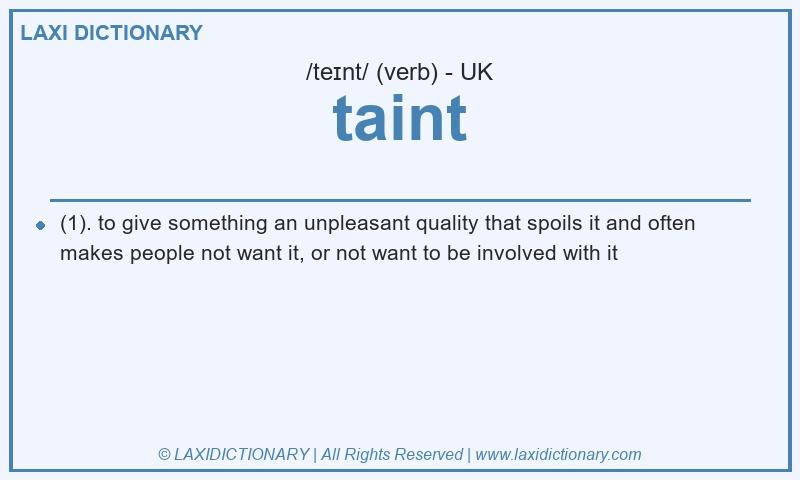 Definition taint in British English