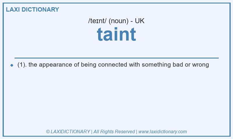Definition taint in British English