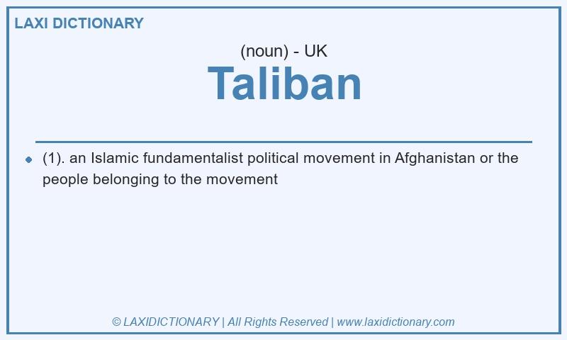 Definition Taliban in British English