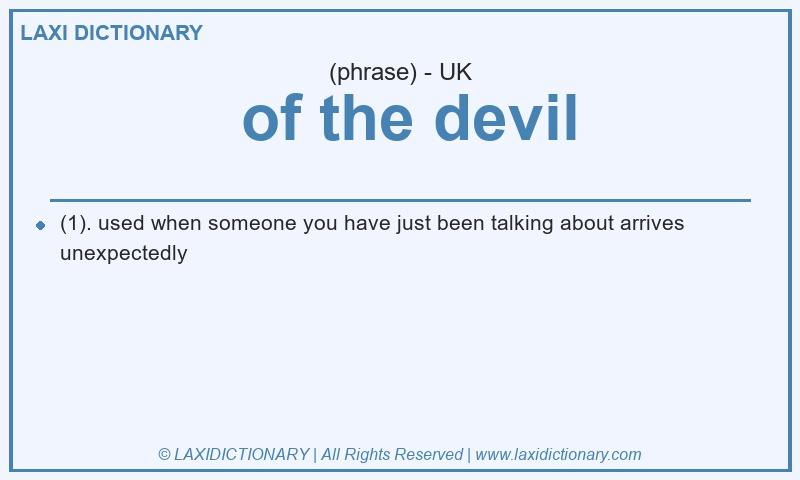 Definition of the devil in British English