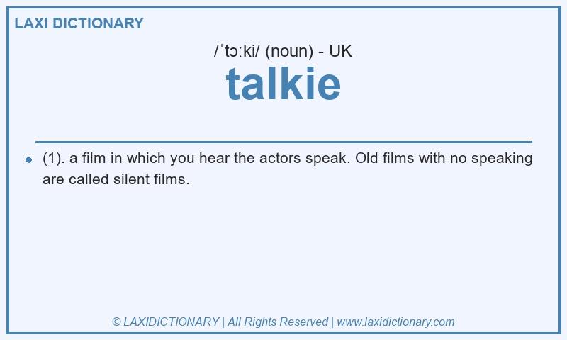 Definition talkie in British English