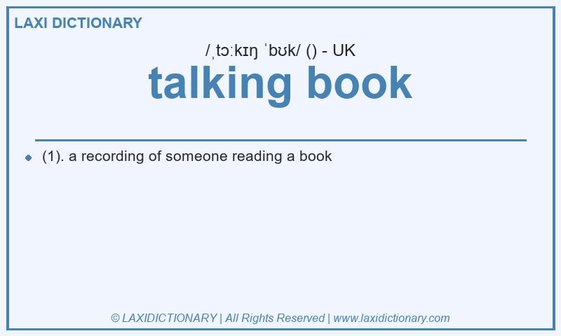 Definition talking book in British English