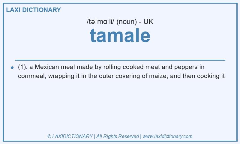Definition tamale in British English