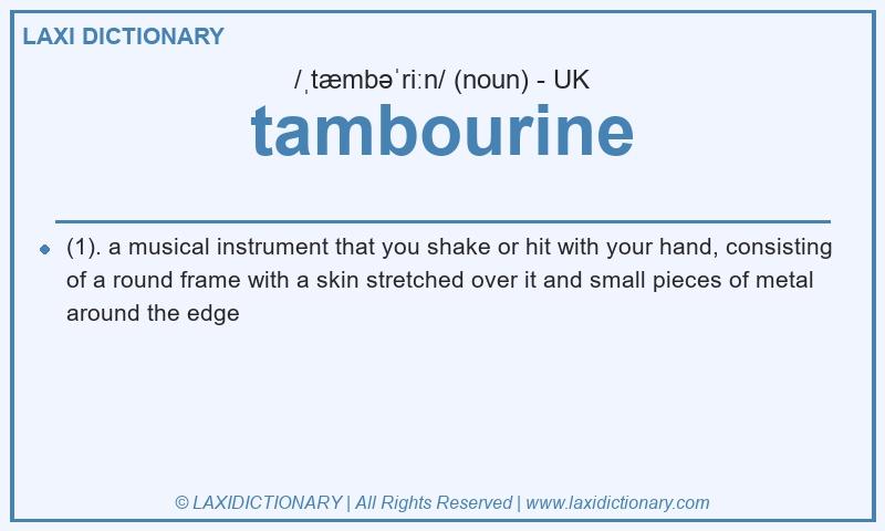 Definition tambourine in British English