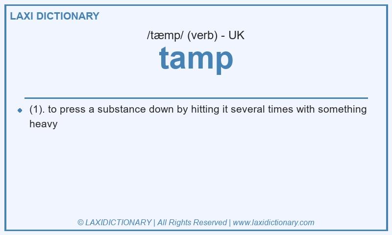 Definition tamp in British English