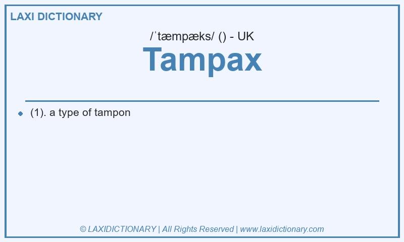 Definition Tampax in British English