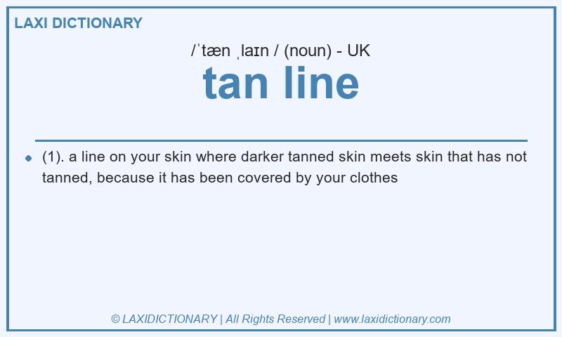 Definition tan line in British English