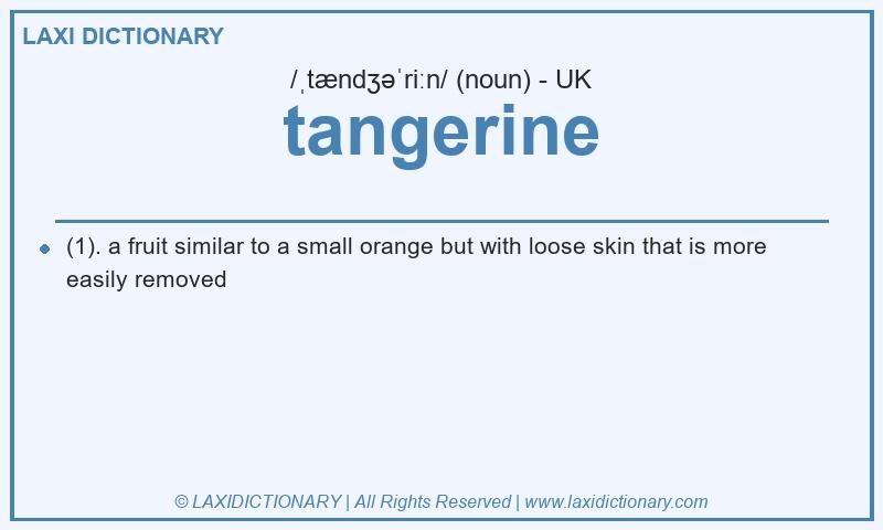 Definition tangerine in British English
