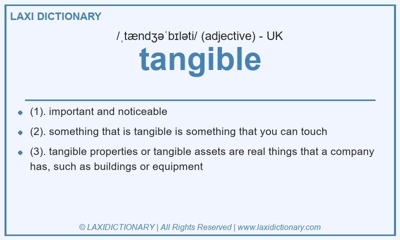 Definition tangible in British English