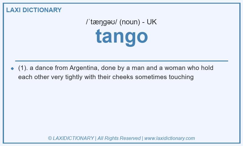 Definition tango in British English