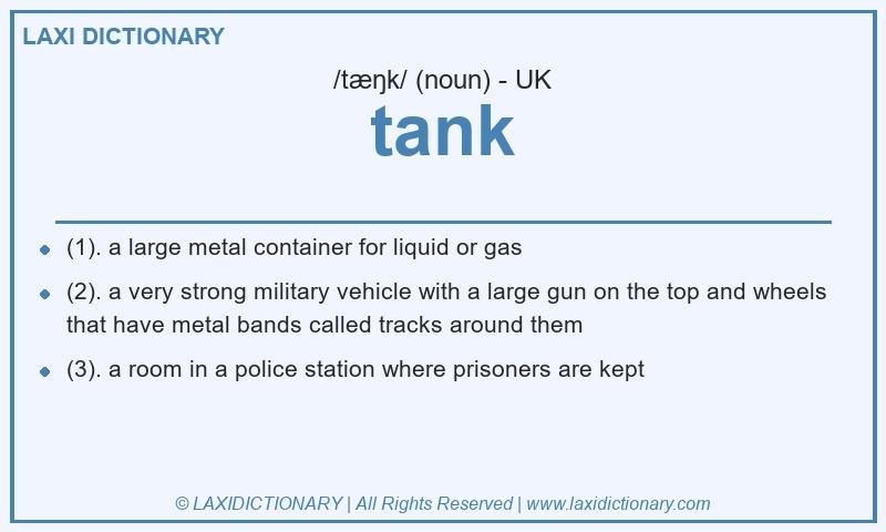 Definition tank in British English