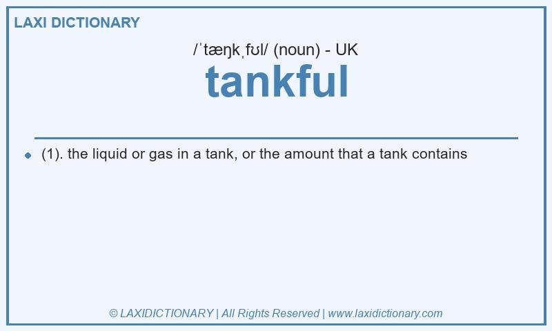 Definition tankful in British English
