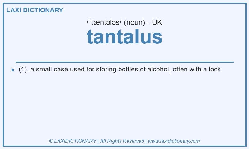 Definition tantalus in British English
