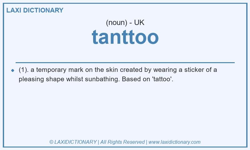 Definition tanttoo in British English