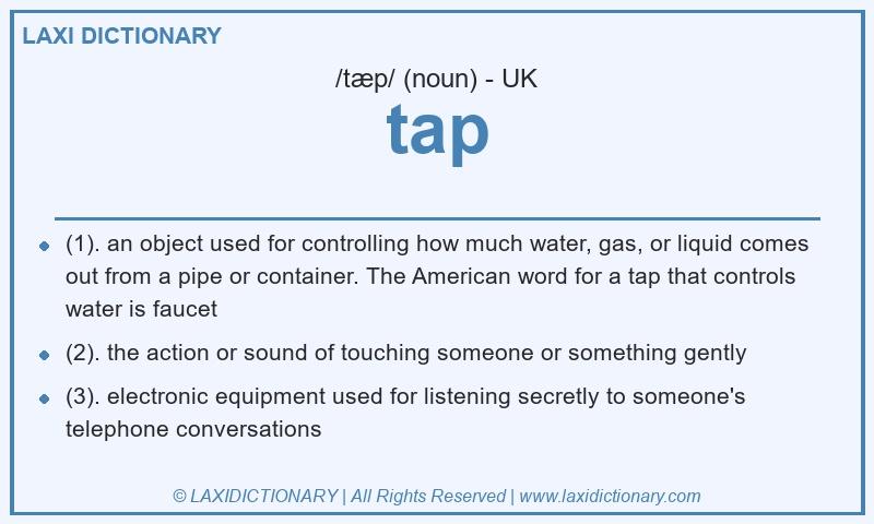 Definition tap in British English