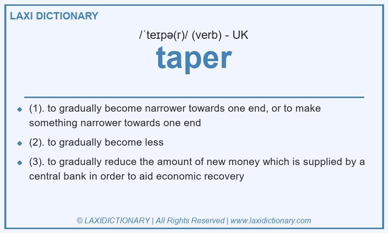 Definition taper in British English