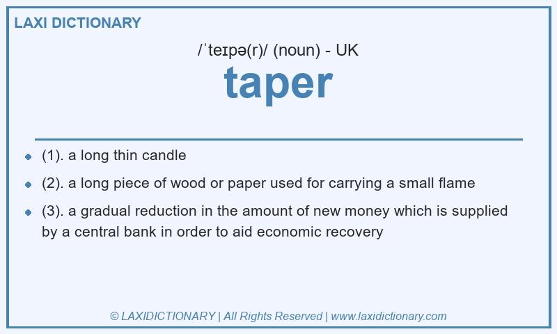 Definition taper in British English
