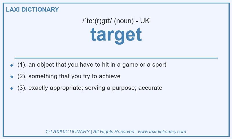 Definition target in British English