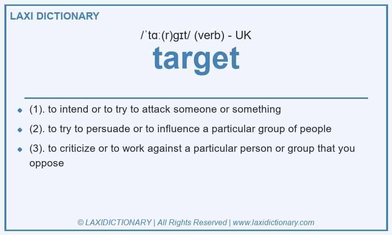 Definition target in British English
