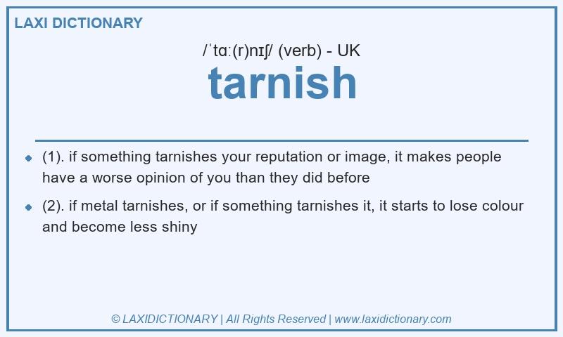 Definition tarnish in British English