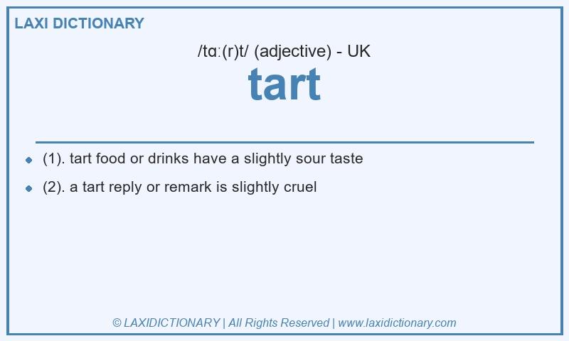 Definition tart in British English