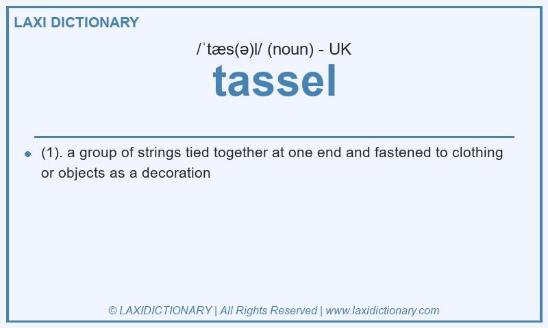 Definition tassel in British English