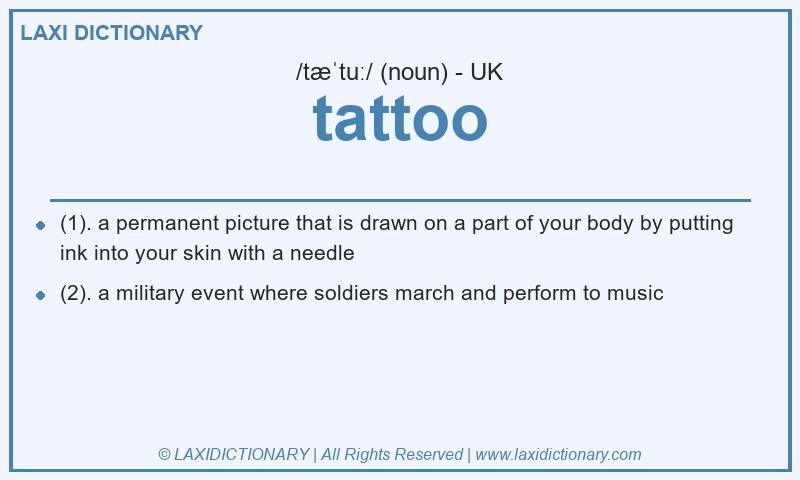 Definition tattoo in British English