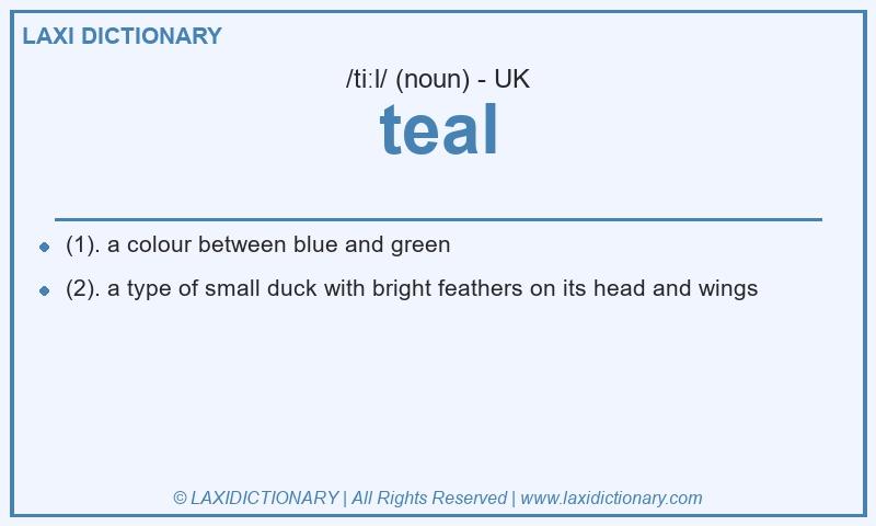 Definition teal in British English