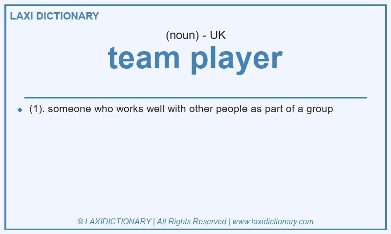 Definition team player in British English