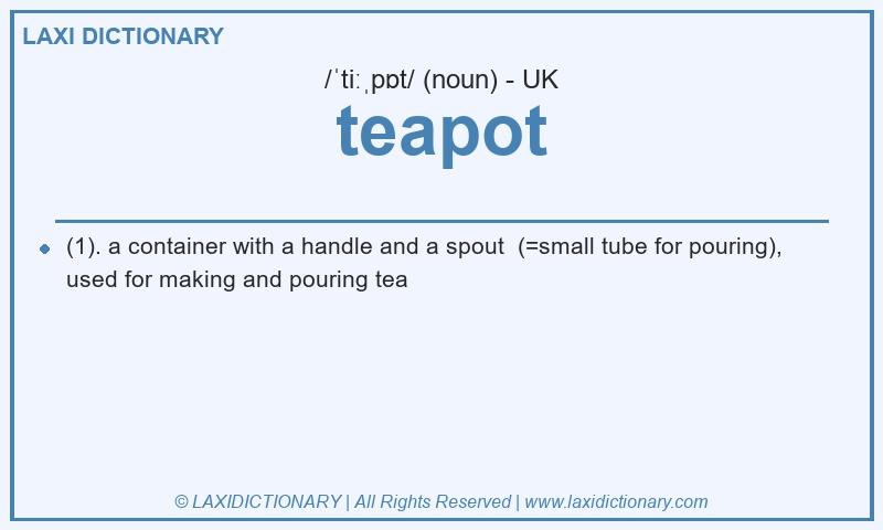 Definition teapot in British English