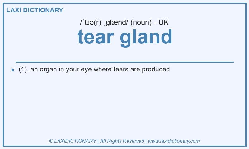 Definition tear gland in British English