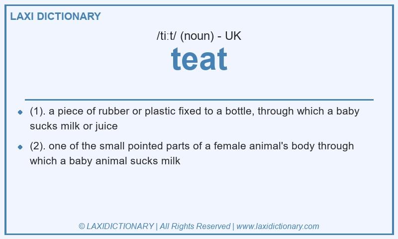 Definition teat in British English
