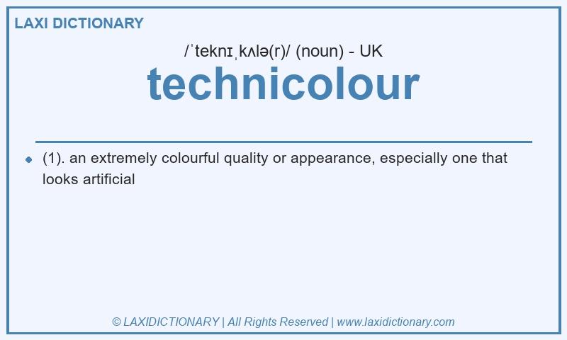 Definition technicolour in British English