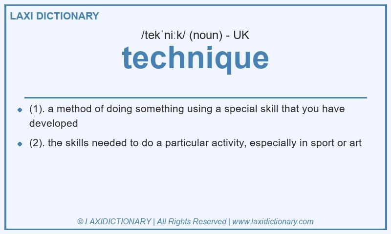 Definition technique in British English
