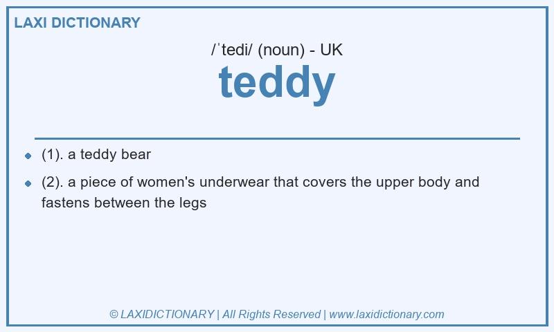 Definition teddy in British English