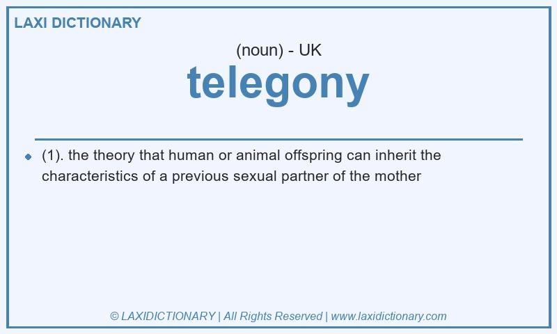 Definition telegony in British English