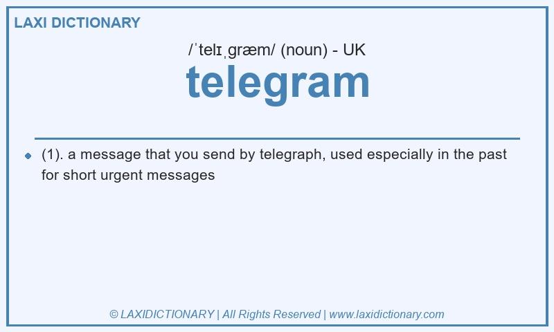 Definition telegram in British English