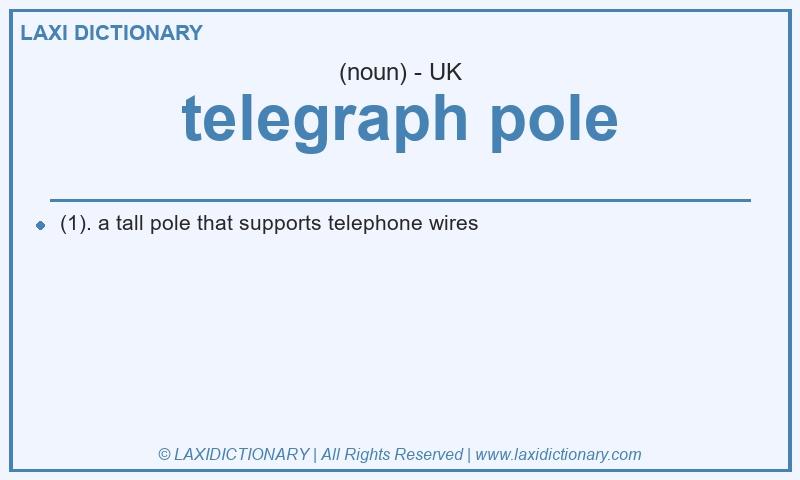 Definition telegraph pole in British English