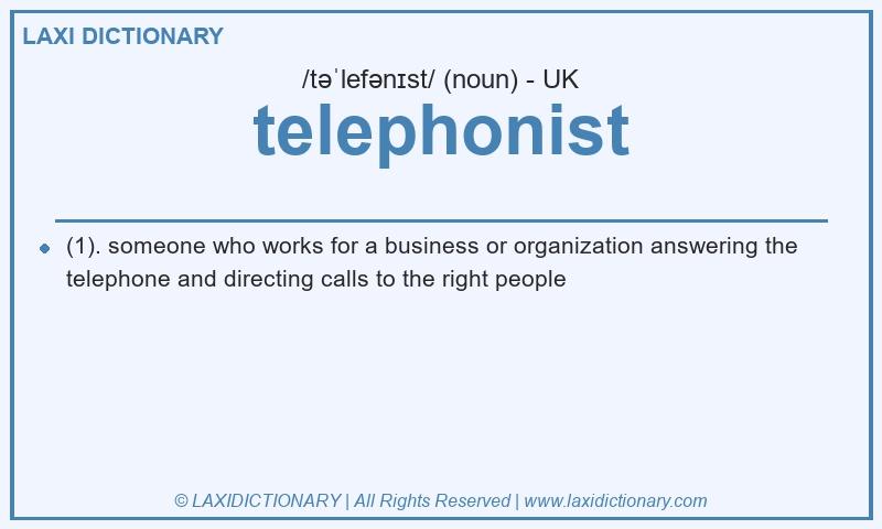 Definition telephonist in British English
