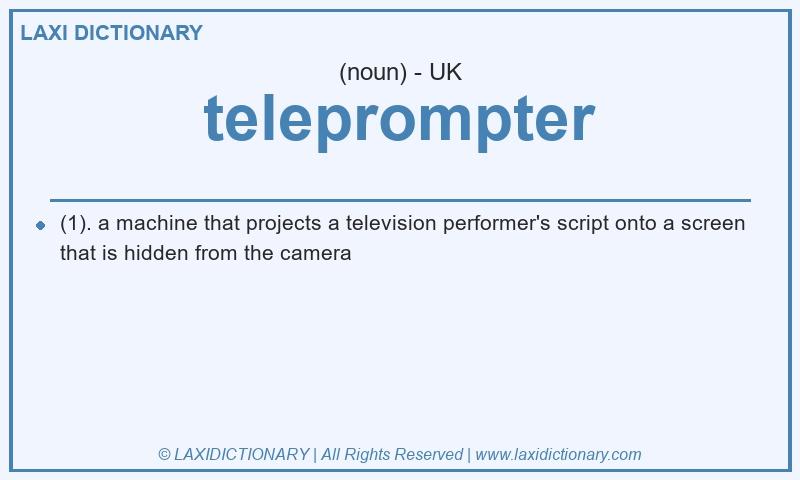 Definition teleprompter in British English