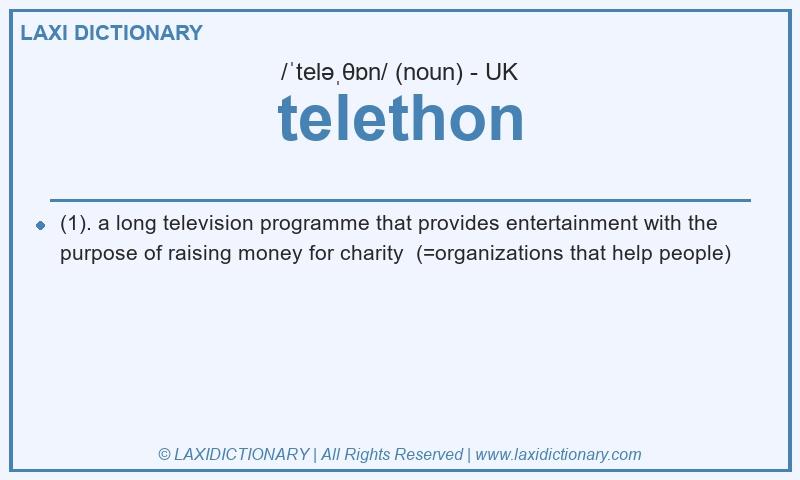 Definition telethon in British English